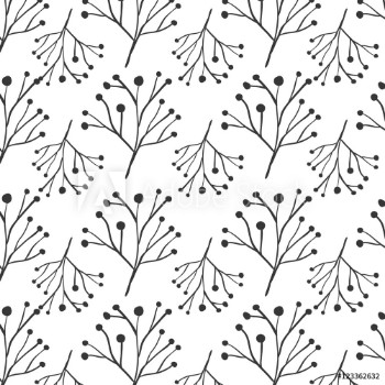 Picture of pattern ramifications tree with stem and branches vector illustration